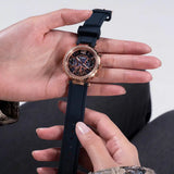 Guess Solistice Diamonds Roe Gold Dial Black Rubber Strap Watch for Women - GW0484L2 Authentic Buy Shop Now