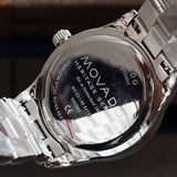Movado Heritage Calendoplan Black Dial Silver Steel Strap Watch For Men - 3650095 Authentic Buy Shop Now