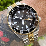 Seiko 5 Sports GMT US Special Edition Automatic Grey Dial Silver Steel Strap Watch For Men - SSK021K1 Authentic Buy Shop Now