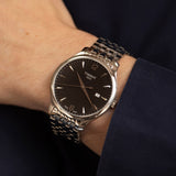 Tissot T Classic Tradition Black Dial Silver Steel Strap Watch For Men - T063.610.11.057.00 Authentic Buy Shop Now