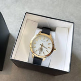 Tory Burch Collins White Dial Black Leather Strap Watch for Women - TBW1205 Authentic Buy Shop Now