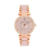 Michael Kors Parker Pink Dial Two Tone Steel Strap Watch for Women - MK6110 Authentic Buy Shop Now