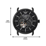 Emporio Armani Aviator Chronograph Black Dial Black Leather Strap Watch For Men - AR60028 Authentic Buy Shop Now