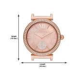 Michael Kors Abbey Three-Hand Analog Crystals Rose Gold Dial Rose Gold Steel Strap Watch for Women - MK4617 Authentic Buy Shop Now