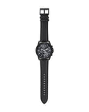 Armani Exchange Banks Chronograph Black Dial Black Leather Strap Watch For Men - AX1724 Authentic Buy Shop Now