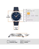 Emporio Armani Luigi Chronograph Blue Dial Black Leather Strap Watch For Men - AR1736 Authentic Buy Shop Now