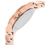 Michael Kors Lennox Three Hand Silver Dial Rose Gold Steel Strap Watch For Women - MK7279 Authentic Buy Shop Now