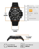 Michael Kors Everest Chronograph Black Dial Black Silicone Strap Watch For Men - MK8980 Authentic Buy Shop Now