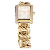 Michael Kors Emery Three Hand Silver Dial Gold Steel Strap Watch For Women - Mk7300 Authentic Buy Shop Now