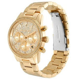 Michael Kors Ritz Chronograph Gold Dial Gold Steel Strap Watch For Women - MK7310 Authentic Buy Shop Now