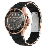 Michael Kors Everest Chronograph Black Dial Black Silicone Strap Watch For Men - MK9055 Authentic Buy Shop Now