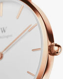 Daniel Wellington Classic Petite Dover White Dial White Nylon Strap Watch For Women - DW00100311 Authentic Buy Shop Now
