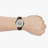 Fossil Neutra Automatic Skeleton White Dial Brown Leather Strap Watch for Men - ME3184 Authentic Buy Shop Now