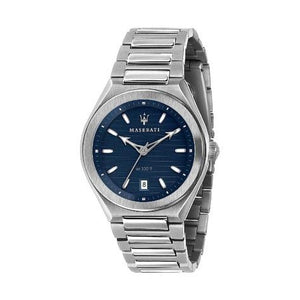 Maserati Triconic Quartz Blue Dial Silver Steel Strap Watch For Men - R8853139002 Authentic Buy Shop Now