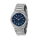 Maserati Triconic Quartz Blue Dial Silver Steel Strap Watch For Men - R8853139002 Authentic Buy Shop Now