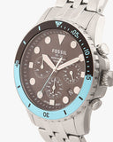 Fossil FB-01 Chronograph Black Dial Silver Steel Strap Watch for Men - FS5827 Authentic Buy Shop Now