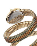 Just Cavalli Glam Snake Gold Dial Multicolor Steel Strap Watch for Women - JC1L163M0235 Authentic Buy Shop Now