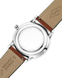 Fossil Neutra Minimalist Moonphase Blue Dial Brown Leather Strap Watch for Men - FS5903 Authentic Buy Shop Now