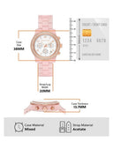 Michael Kors Runway Chronograph White Dial Pink Steel Strap Watch for Women - MK7424 Authentic Buy Shop Now