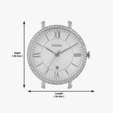 Fossil Jacqueline White Dial Silver Steel Strap Watch for Women - ES3545 Authentic Buy Shop Now