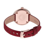 Emporio Armani Two-Hand Analog White Dial Red Leather Strap Watch For Women - AR11532 Authentic Buy Shop Now