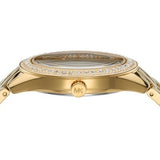 Michael Kors Harlowe Three-Hand Quartz Gold Dial Gold Steel Strap Watch For Women - MK4709 Authentic Buy Shop Now