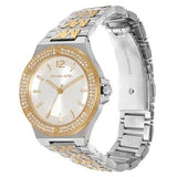 Michael Kors Lennox Three Hand Silver Dial Two Tone Steel Strap Watch For Women - MK7338 Authentic Buy Shop Now