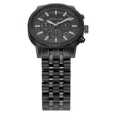 Michael Kors Hutton Chronograph Black Dial Black Steel Strap Watch For Men - MK9089 Authentic Buy Shop Now
