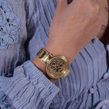Guess Lily Quartz Gold Dial Gold Steel Strap Watch For Women - GW0528L2 Authentic Buy Shop Now