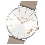 Coach Perry Silver Dial Light Brown Leather Strap Watch for Women - 14503119 Authentic Buy Shop Now