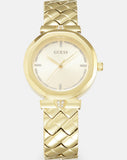 Guess Rumour Quartz Gold Dial Gold Steel Strap Watch For Women - GW0613L2 Authentic Buy Shop Now