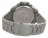 Diesel Mega Chief Chronograph Silver Dial Silver Steel Strap Watch For Men - DZ4501 Authentic Buy Shop Now