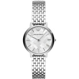 Emporio Armani Mother of Pearl Dial Silver Steel Strap Watch For Women - AR11112 Authentic Buy Shop Now