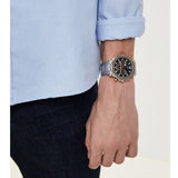 Guess Edge Chronograph Black Dial Silver Steel Strap Watch For Men - GW0539G1 Authentic Buy Shop Now