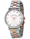 Marc Jacobs Baker White Dial Two Tone Steel Strap Watch for Women - MBM3312 Authentic Buy Shop Now