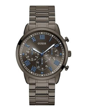 Guess Hendrix Chronograph Gunmetal Dial Gunmetal Steel Strap Watch for Men - W1309G3 Authentic Buy Shop Now