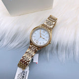 Michael Kors Mindy Three Hand White Dial Rose Gold Steel Strap Watch for Women - MK7078 Authentic Buy Shop Now
