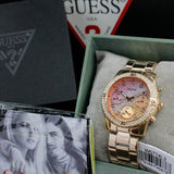 Guess Confetti Pink Dial Rose Gold Steel Strap Watch For Women - W0774L3 Authentic Buy Shop Now