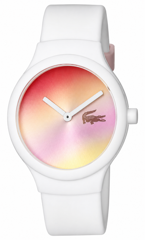 Lacoste Goa Two Tone Dial White Silicon Strap Watch for Women - 2020107 Authentic Buy Shop Now