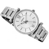 Fossil Carlie Silver Dial Silver Steel Strap Watch for Women - ES4341 Authentic Buy Shop Now