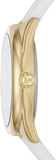 Michael Kors Janelle Three Hand Silver Dial White Rubber Strap Watch For Women - MK7141 Authentic Buy Shop Now