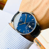 Tissot Chemin Des Tourelles Powermatic 80 Blue Dial Blue Leather Strap Watch for Men - T099.407.16.047.00 Authentic Buy Shop Now