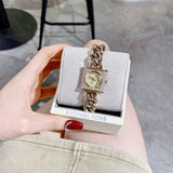 Michael Kors Chain Lock Pave Gold Dial Gold Steel Strap Watch For Women - MK4711 Authentic Buy Shop Now