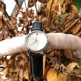 Movado Museum Quartz Silver Dial Black Leather Strap Watch For Men - 2100001 Authentic Buy Shop Now