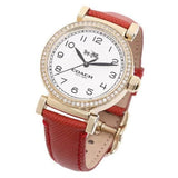 Coach Madison White Dial Red Leather Strap Watch for Women - 14502400 Authentic Buy Shop Now