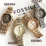 Fossil Boyfriend Chronograph Brown Dial Silver Steel Strap Watch for Women - ES3747 Authentic Buy Shop Now