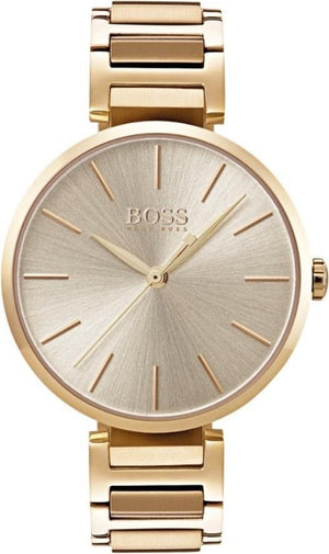 Hugo Boss Allusion Gold Dial Gold Steel Strap Watch for Women - 1502415 Authentic Buy Shop Now