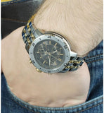 Tissot T Sport PRS 200 Chronograph Black Dial Two Tone Steel Strap Watch For Men - T067.417.22.051.00 Authentic Buy Shop Now