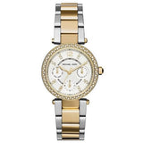 Michael Kors Parker White Dial Two Tone Steel Strap Watch for Women - MK6055 Authentic Buy Shop Now