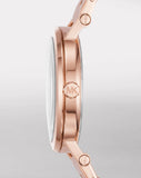 Michael Kors Noire Black Dial Rose Gold Steel Strap Watch for Women - MK3585 Authentic Buy Shop Now